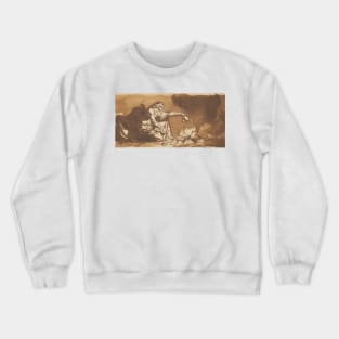 An Old Woman Burning Papers by Nicolai Abildgaard Crewneck Sweatshirt